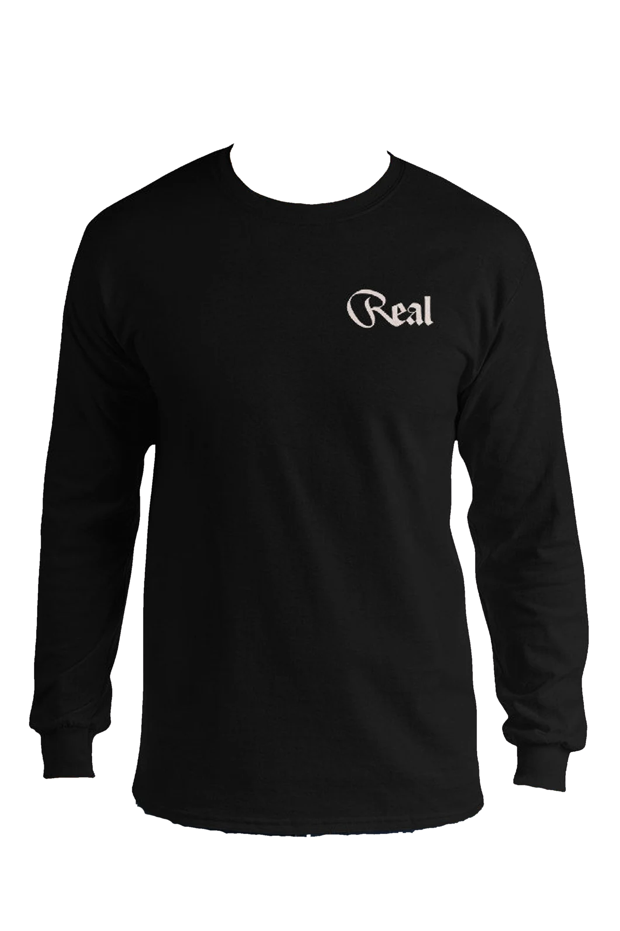 Real long-sleeve front - Real chest logo