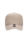 Real foam trucker hat - tan