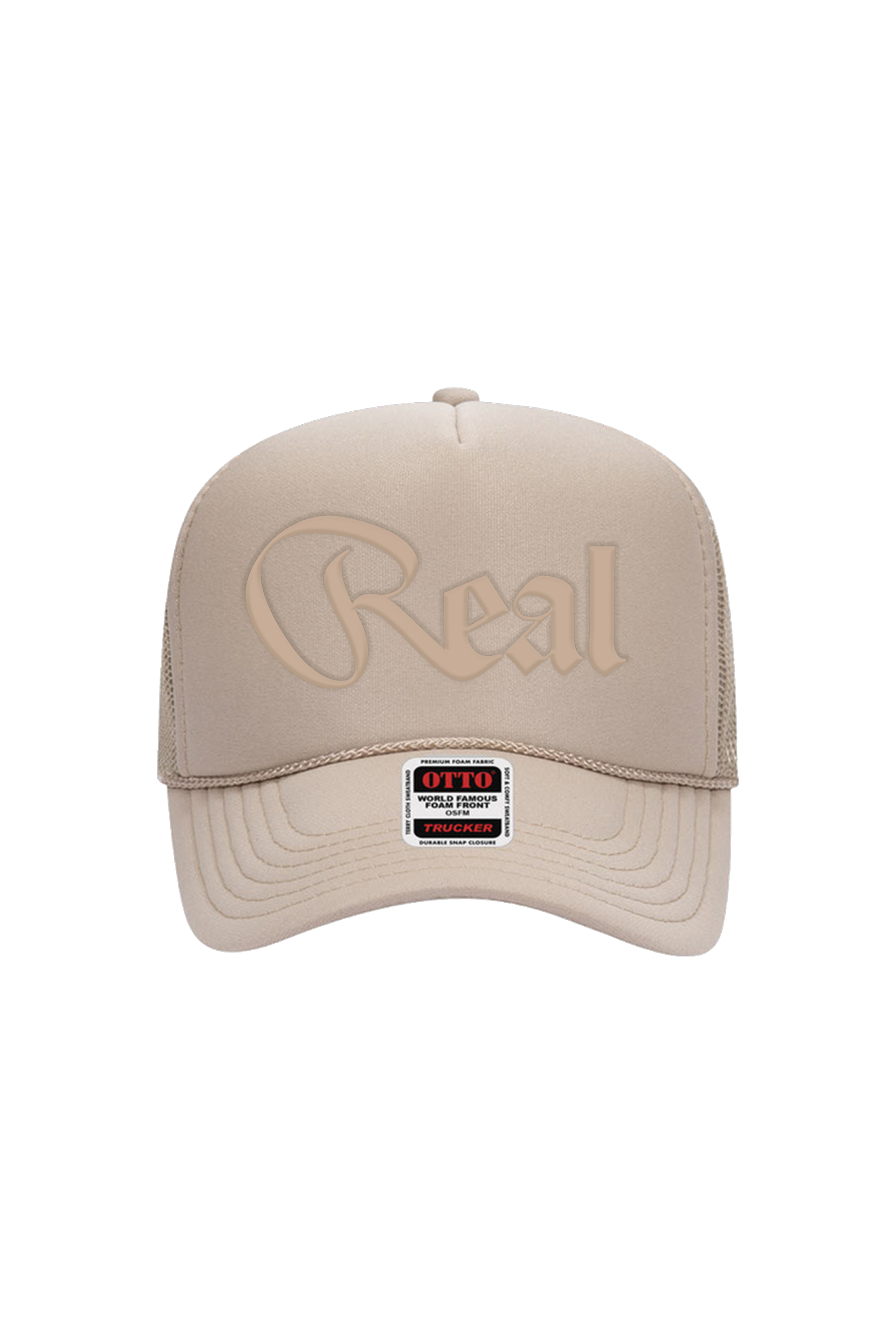 Real foam trucker hat - tan